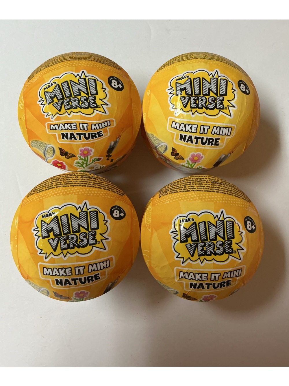 A LOT OF 4 MGA's Miniverse Make It Mini Nature Series 3 Mini Collectibles